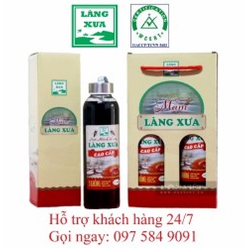 Nước mắm Cà Cuống Làng Xưa chai thủy tinh 500ml, hộp 1 chai